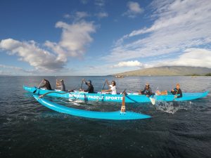 Outrigger paddling in Hawaii